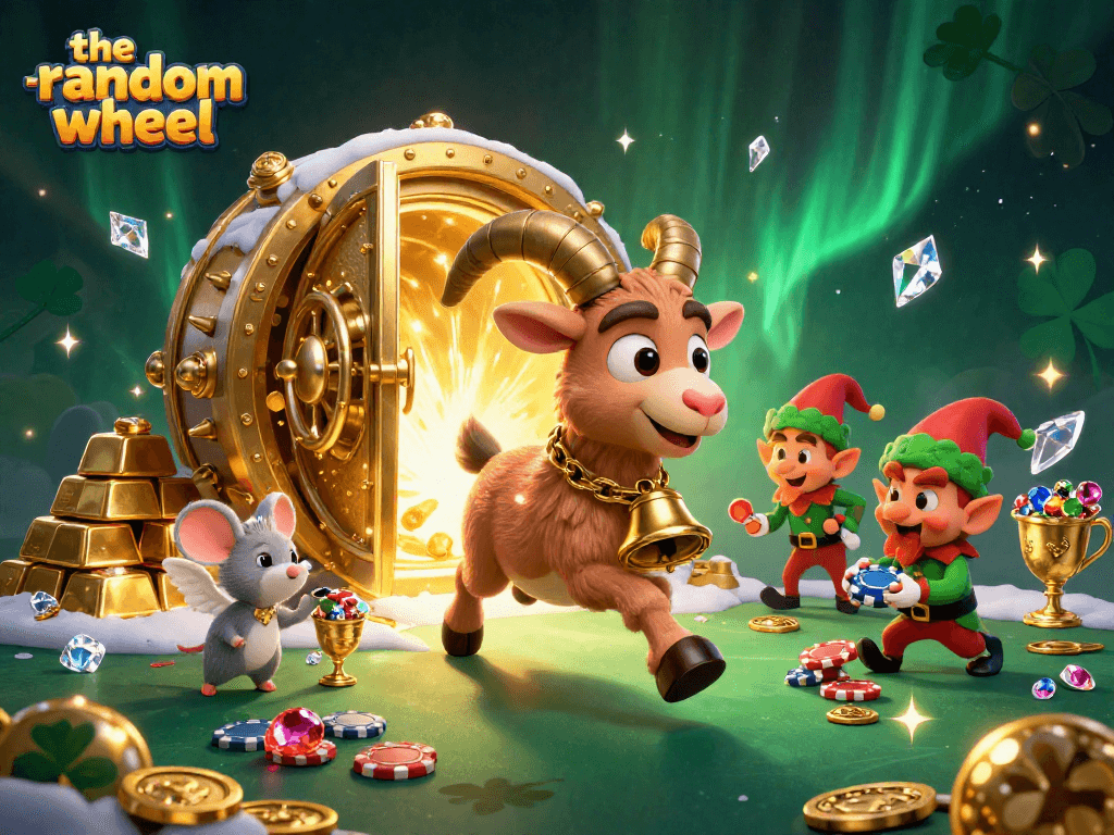Experience the thrill of the-random-wheel as Krampus runs a holiday-horror casino with chaos around!