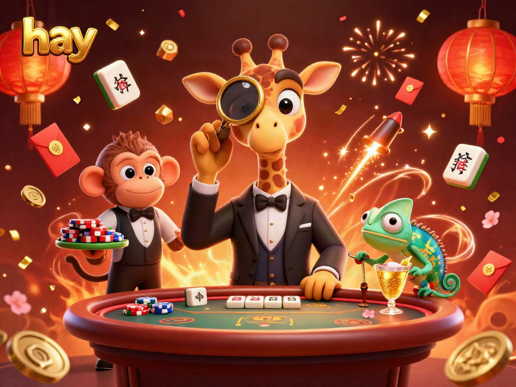 Engage in premium gameplay with hay at a vibrant casino celebration scene.