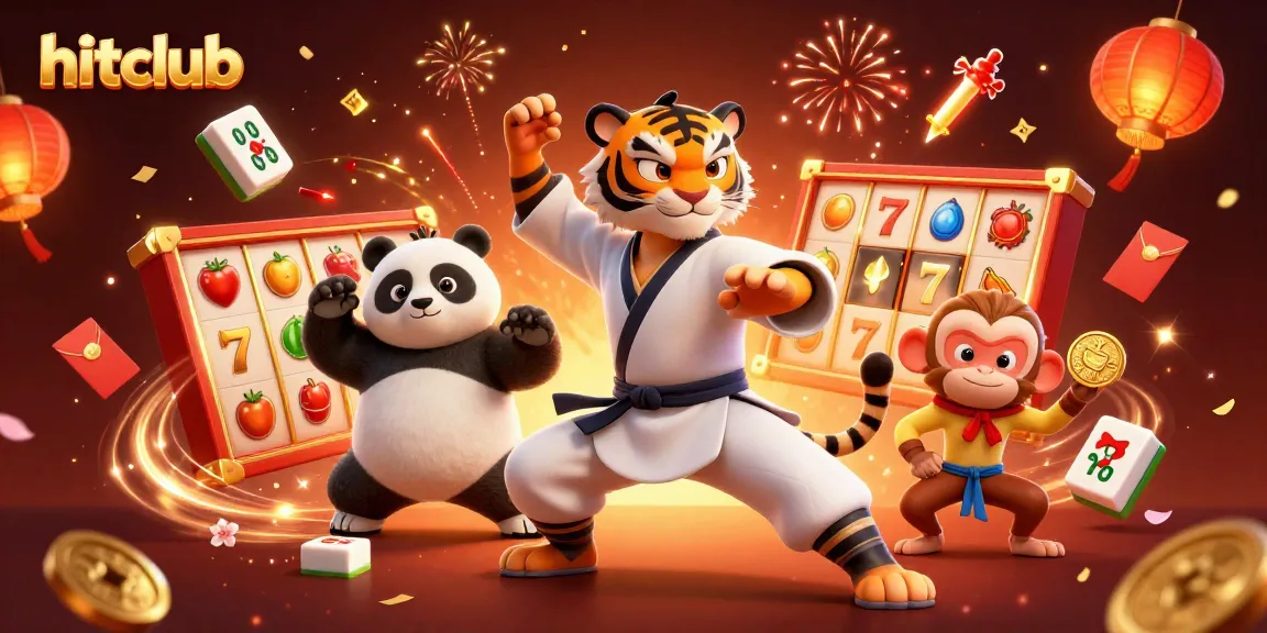 Engage with hitclub's lively slots as the kung fu tiger masters thrilling spins in 3D.