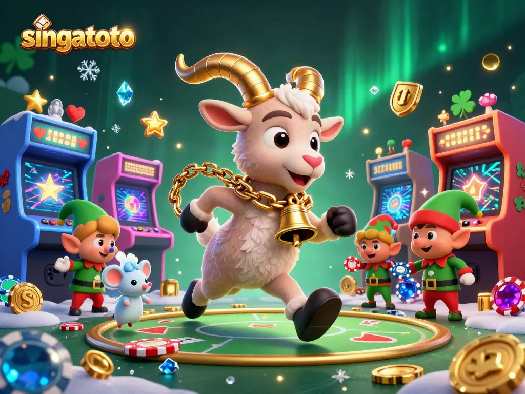 Experience excitement at singatoto casino with Krampus, an angel mouse, and mischievous elf gremlins!