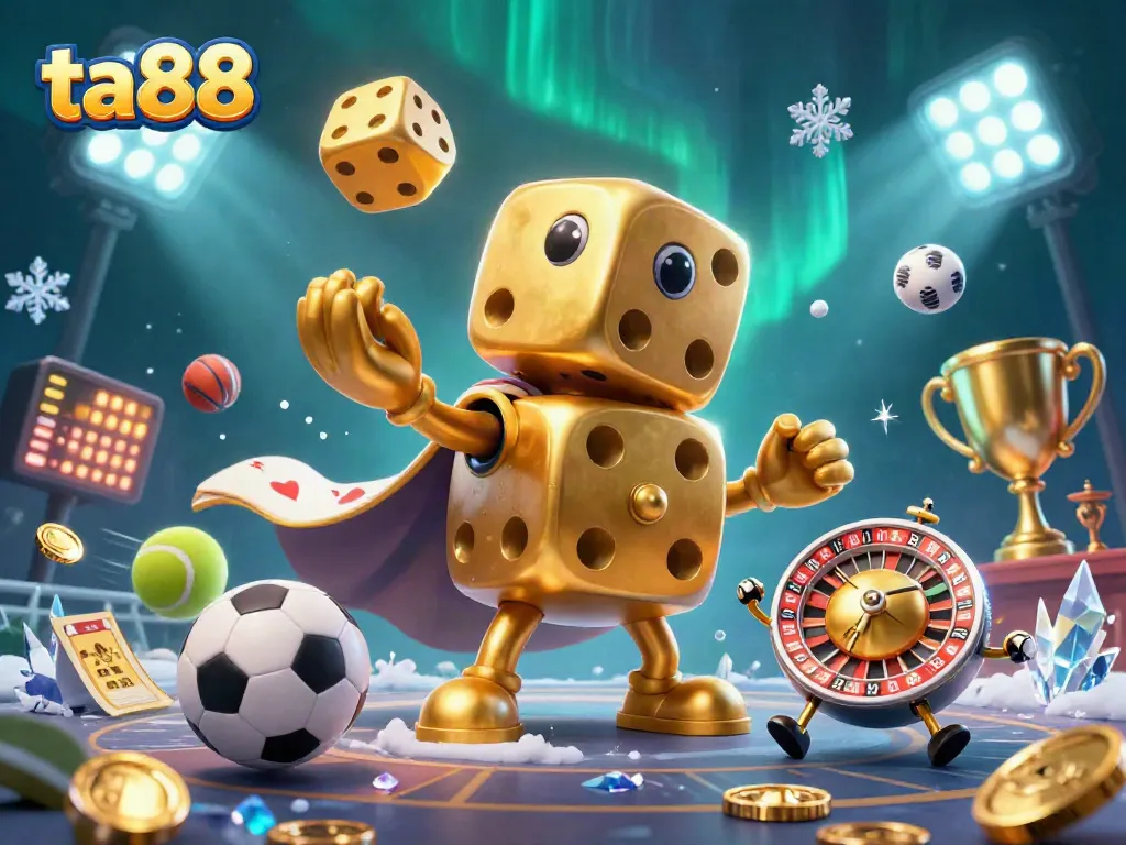 Experience ta88's dynamic gaming action with a lively scene of gambling excitement and celebration.