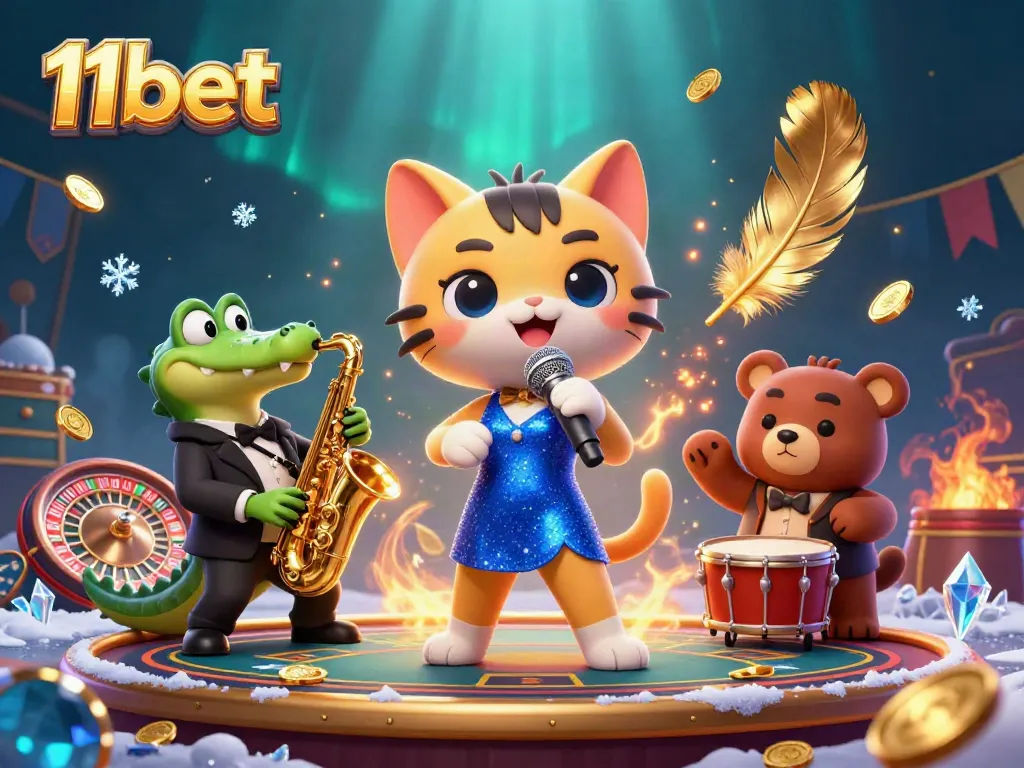 Experience thrilling gameplay at 11bet with our jazzy casino characters and vibrant atmosphere.