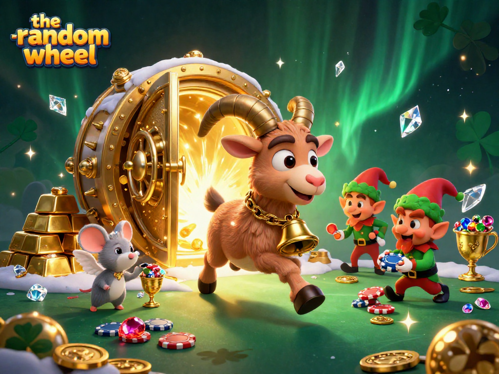 Experience the thrill of the-random-wheel as Krampus runs a holiday-horror casino with chaos around!