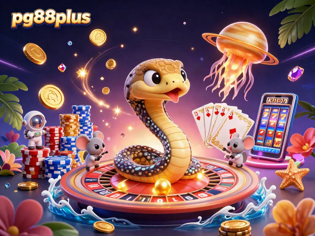 Experience thrilling gameplay at pg88plus as cartoon characters engage in cosmic casino adventures.