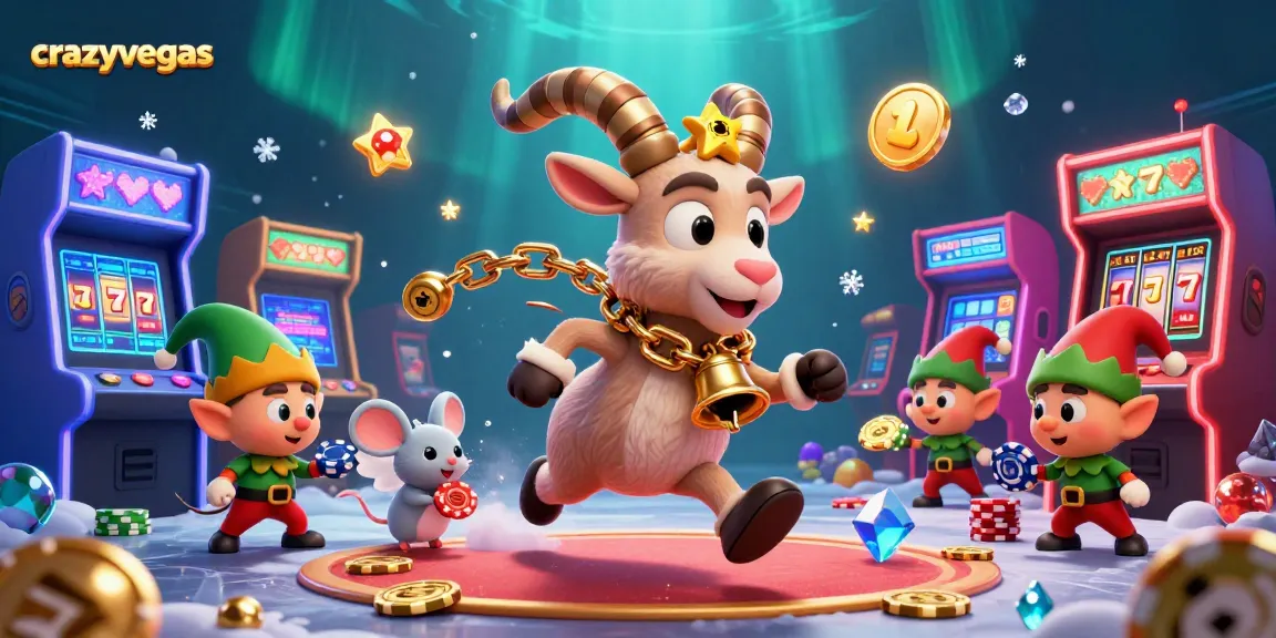 Engage in thrilling gameplay at crazyvegas with festive characters in a vibrant casino scene.