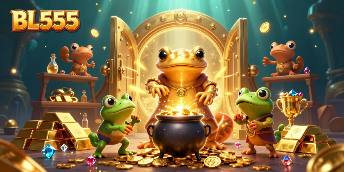 Experience BL555 with vibrant treasures in an enchanting casino scene