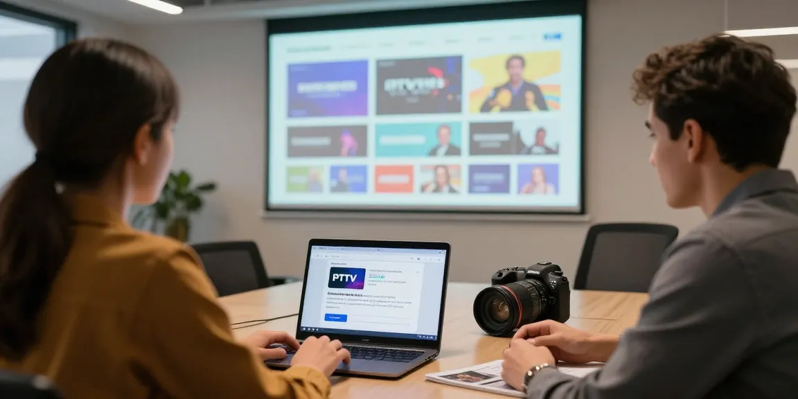 IPTV reseller consulting with a local business client in a professional office, providing trusted services.