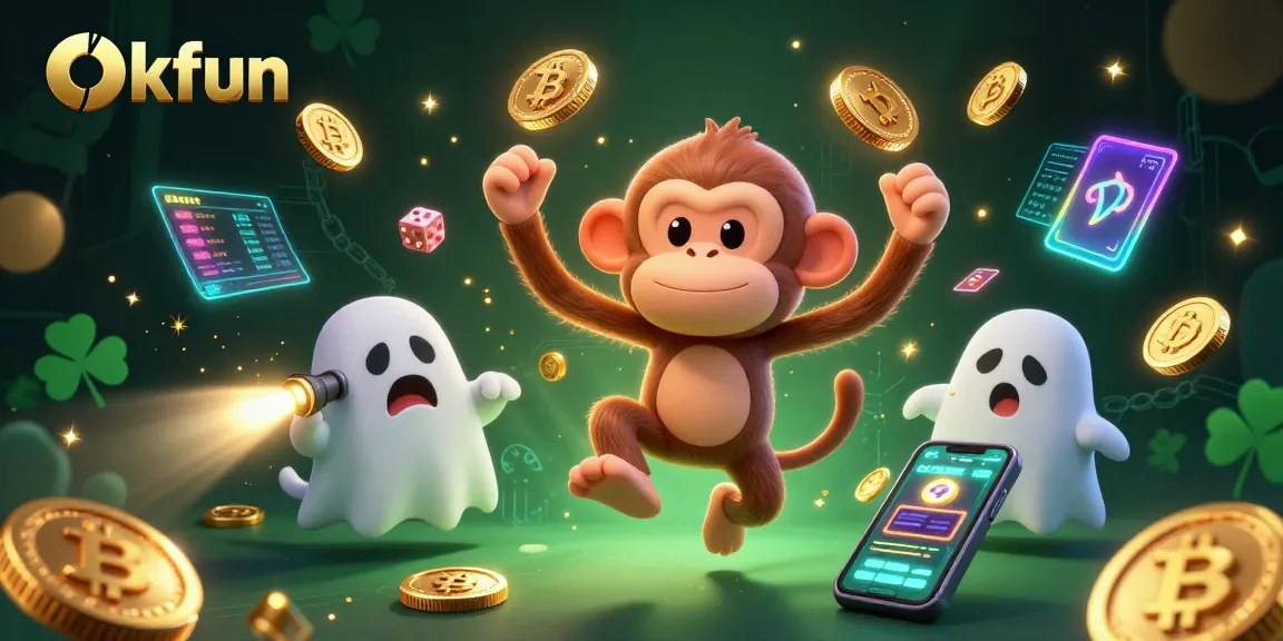 Discover engaging gaming adventures on Okfun with lively characters in a haunted casino.