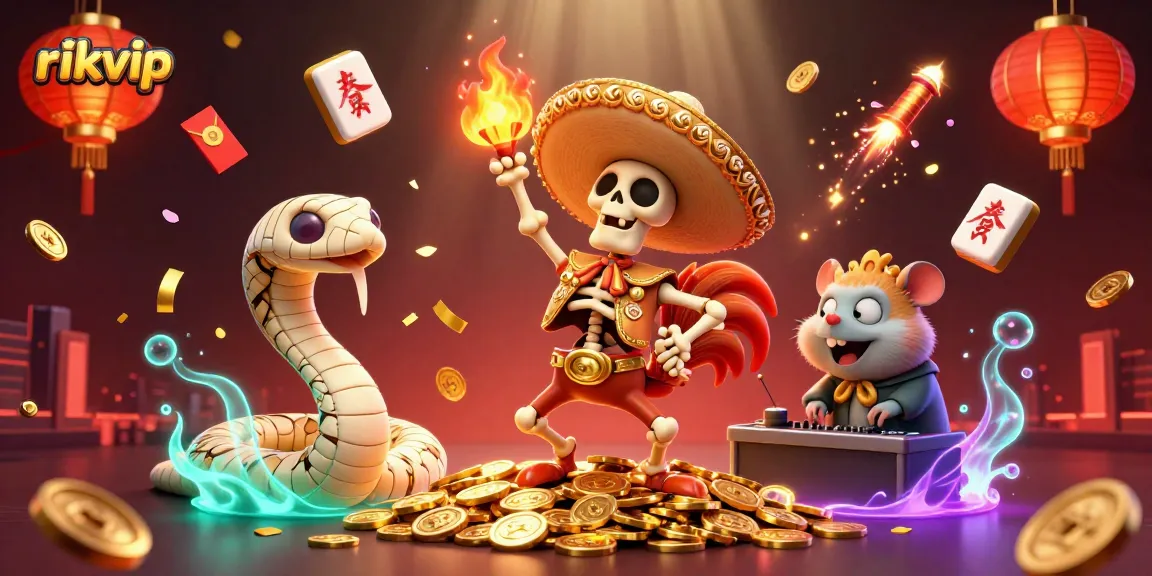 rikvip offers exciting online gaming experiences featuring animated characters and casino elements.